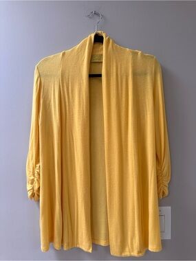 Mod Lusive Lightweight Yellow Open Front Cardigan